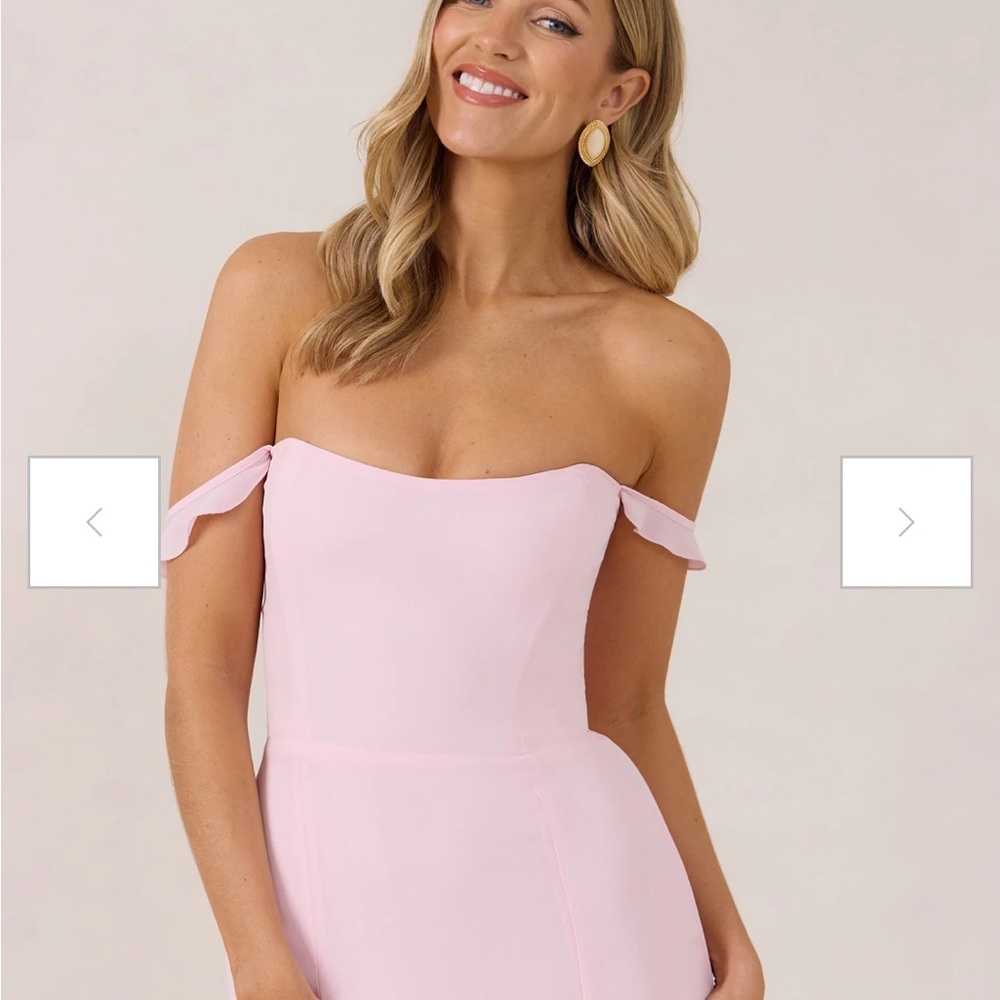 Chic Strapless Pink Gown Perfect for Bridesmaid Dress - Picture 4 of 7